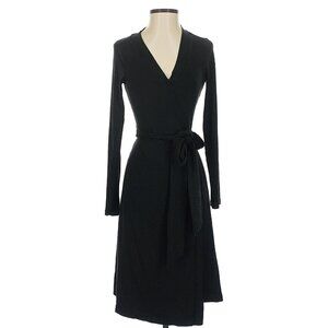 Banana Republic Black Wrap Dress Sz M